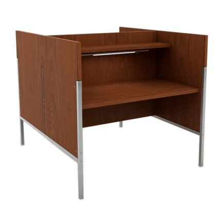 Contemporary carrel in wood and steel