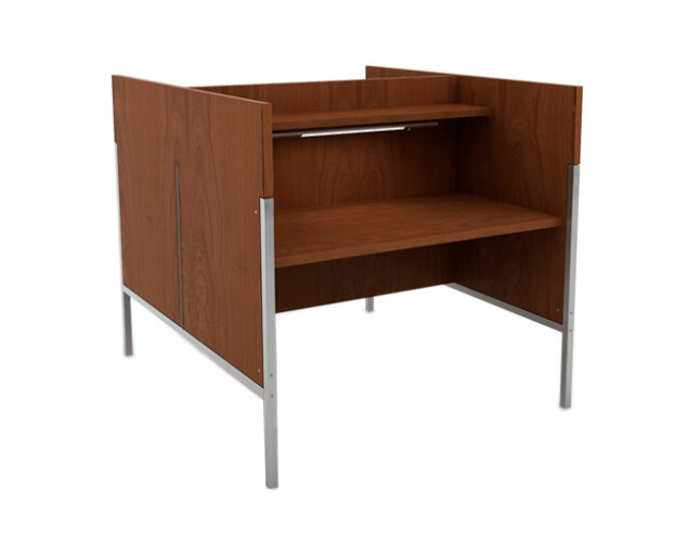 Contemporary carrel in wood and steel