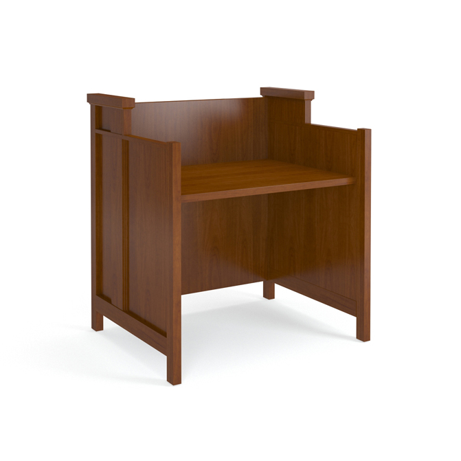 Traditional wood study carrel for libraries