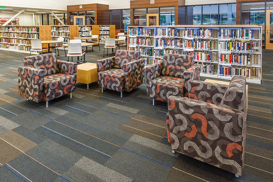 durable library lounge chairs with stone top occasional tables