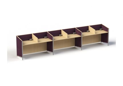 custom library carrel workstation with power access and side divider panels