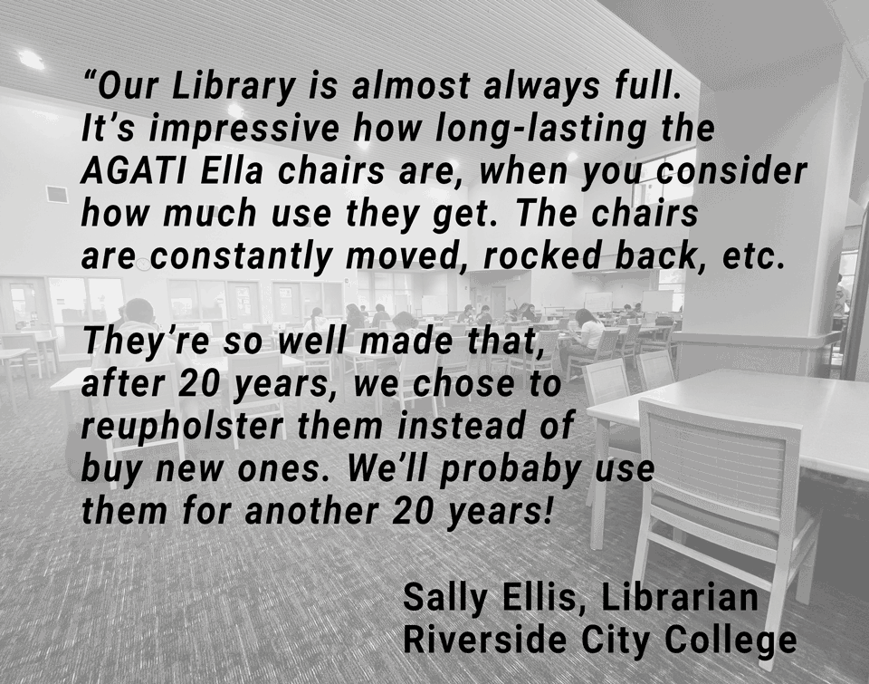 Testimonial for Ella wood library chair