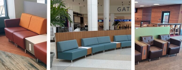 Airport Seating with Partitions